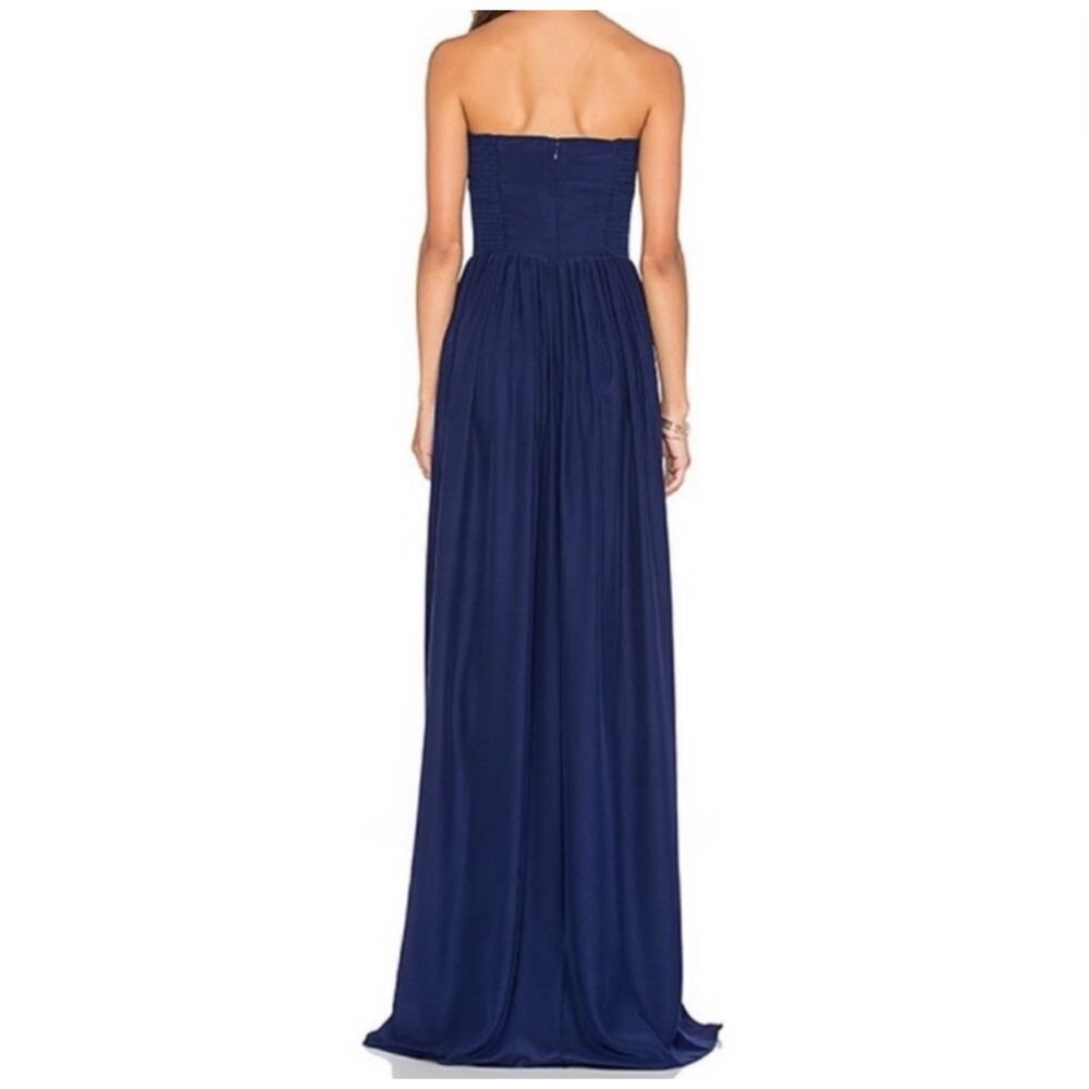 Amanda Uprichard Black Strapless‎ Silk Midi Dress Small Cocktail Party Revolve - Picture 16 of 16